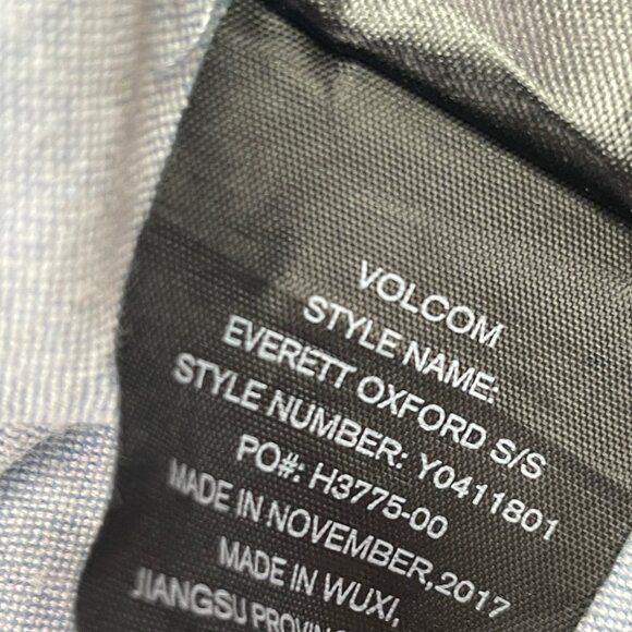 Volcom Baby Toddler Boy Everett Oxford Short Sleeve Shirt Button Down Blue 2T - Picture 7 of 8